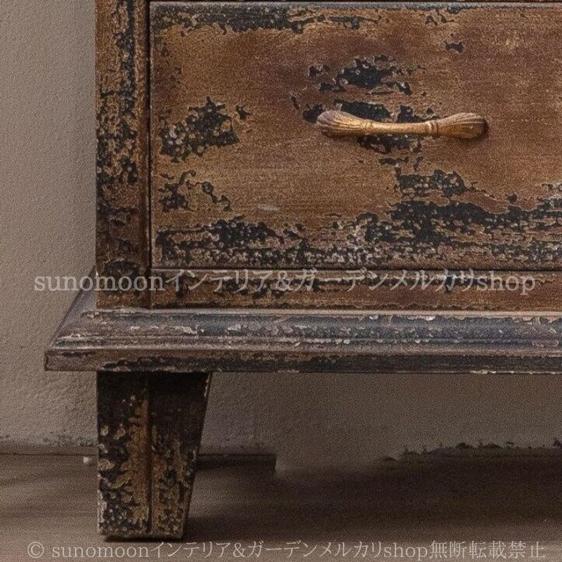 ヴィンテージ調 チェスト 4段 幅 98cm 箪笥 たんす おしゃれ かわいい ラグジュアリー 収納 インテリア アンティーク レトロ調 リビング 寝室 MARWIL-DEMENAGEMENTS_CH