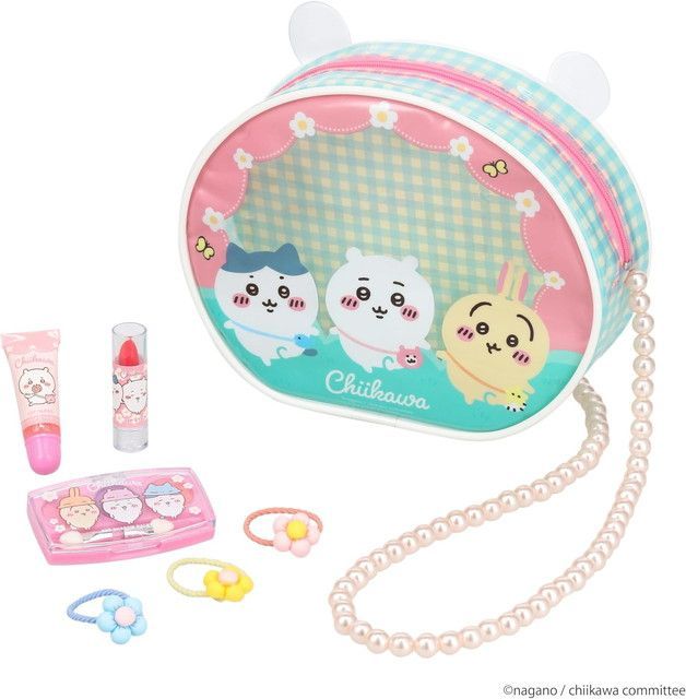 新品 ちいかわ おさんぽメイクポシェット　(メイクセット キッズ ネイル 女の子 キッズコスメ ギフト) [佐川急便]