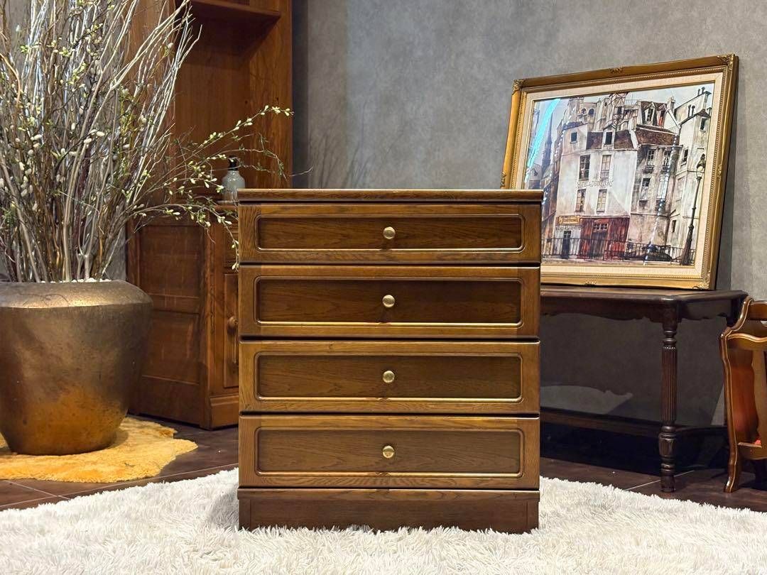 カリモク karimoku 4段チェスト サイドボード ヴィンテージ GY