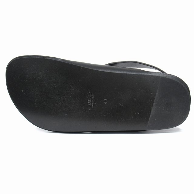 極美品 ジルサンダー JIL SANDER レザー フラット トング ストラップ