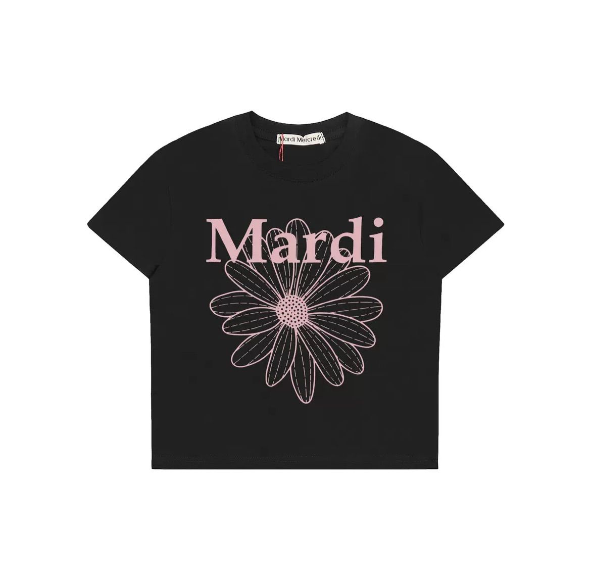 Mardi Mercredi マルディメクルディ 海外輸入品 フラワーTシャツ ショート丈 ホワイト グリーン ピンク ブラック レディース 花柄  おしゃれ トップス 半袖 丸ネック ロゴTシャツ コットン カジュアル 可愛い - メルカリ