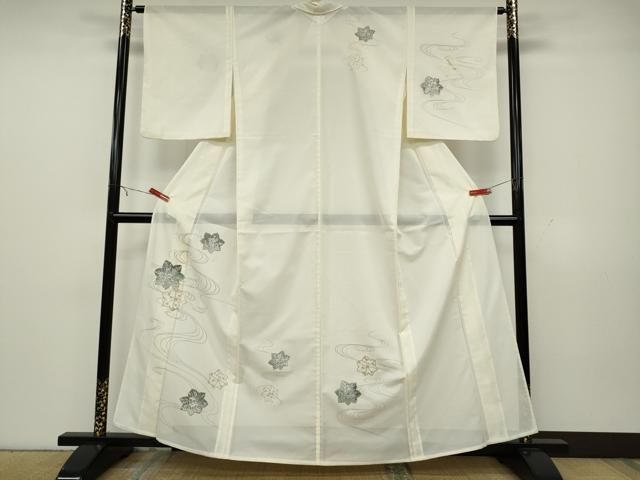 平和屋着物＊夏物 訪問着 絽 草花文 洗える着物 AAAZ0495jd