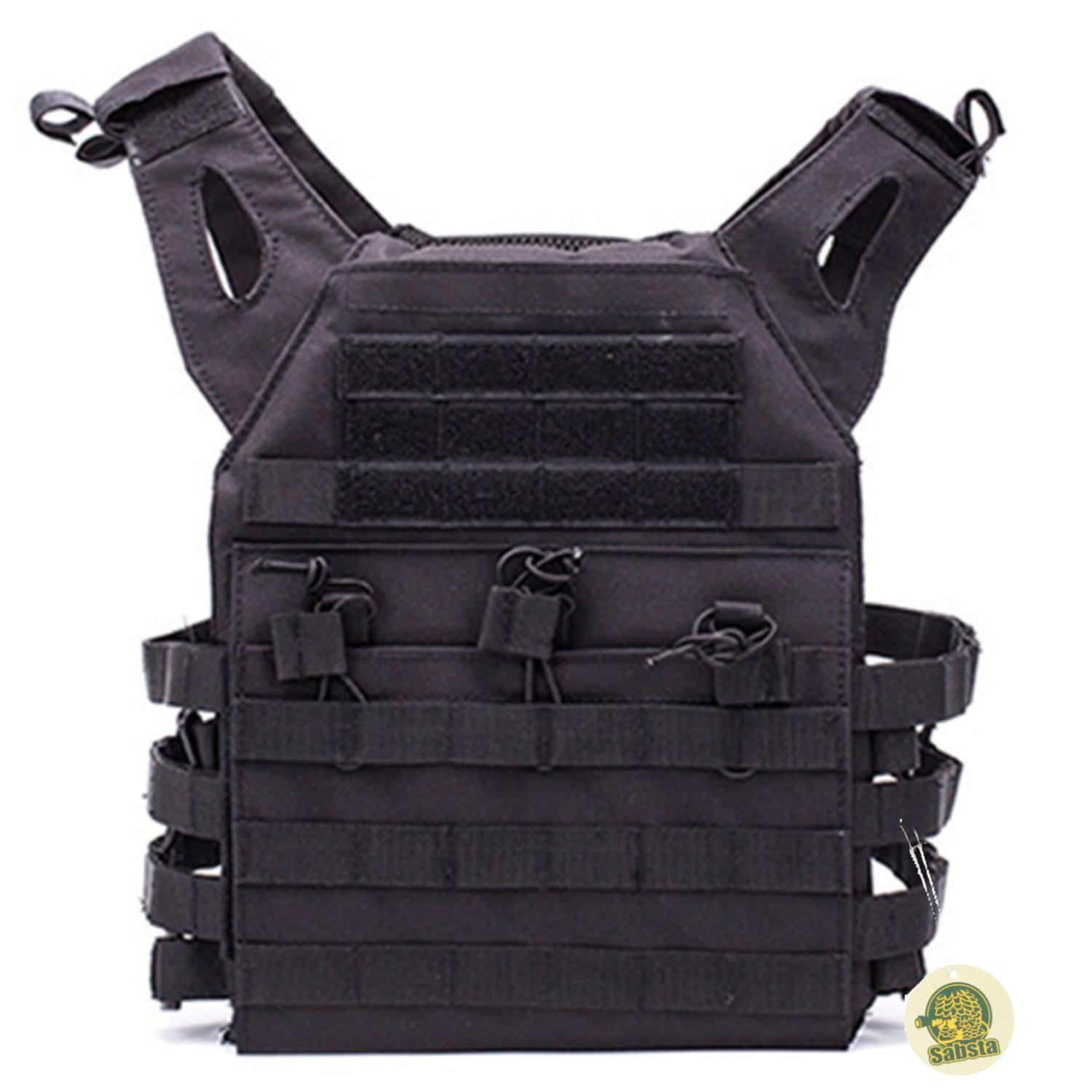 Size Free Size_Color ブラック Sabsta プレートキャリア タクティカル ベスト サバゲー プレキャリ MOLLE ブラック