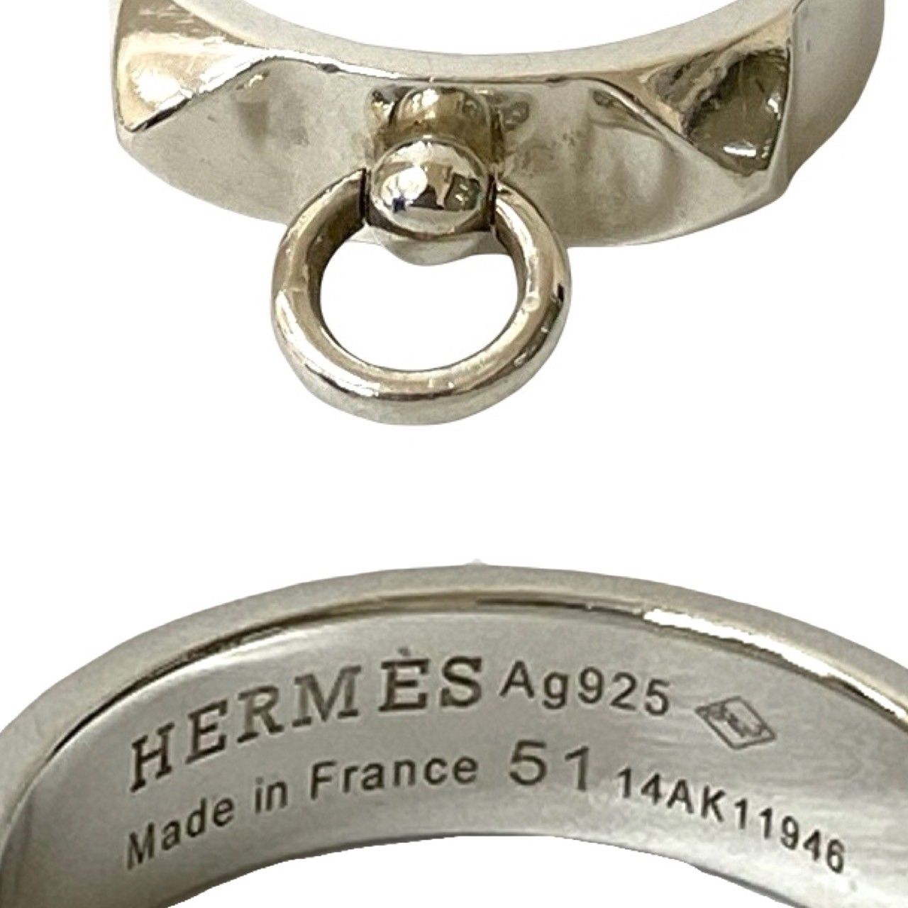 極 美品 エルメス コリエドシアン リング シルバー925 指輪 11号 極 美品 希少品 HERMES エルメス コリエドシアン リング