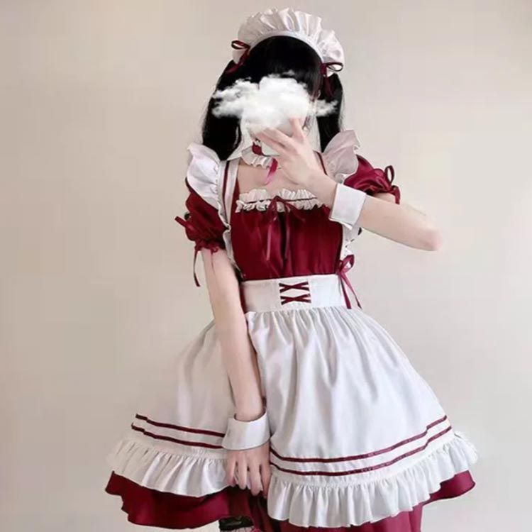 メイド服 女装 コスプレ衣装 ロリータ ハロウィン 6点セット フリル レディース ヘアバンド エプロン 可愛い コスチューム カフェ イベント  学園祭 文化祭 余興 男ウケ セクシー フルセット 送#swx1207 メルカリ