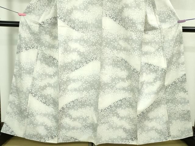 平和屋本店□極上 本場大島紬 白大島 7マルキ 舞桜 逸品 未使用