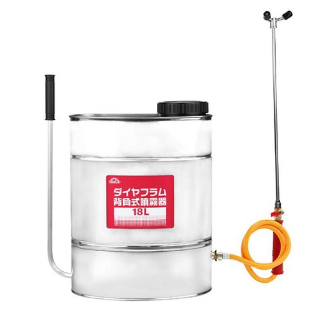 セフティー3 ダイヤフラム 背負式噴霧器 18L ステンレス 2頭口ノズル付き 大容量 園芸 殺虫 消毒 薬剤 噴霧
