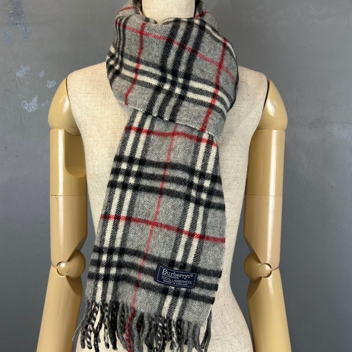 Burberrys 100%ラムウール マフラー チェック柄 BURBERRYS バーバリーズ LAMBSWOOL 100% ラムウール マフラー