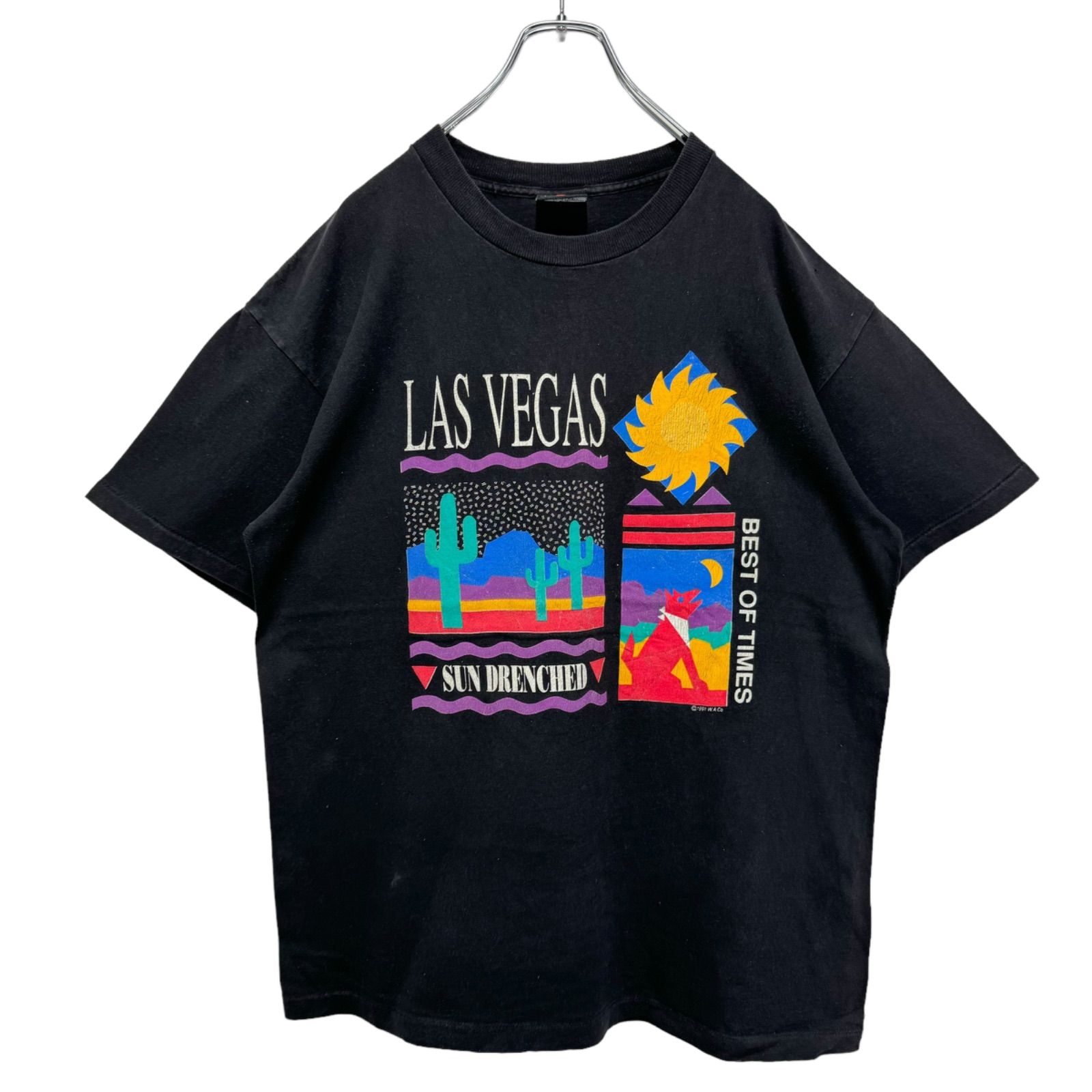 90s vintage USA製 1991 W.A.Co LAS VEGAS SUN DRENCHED BEST OF TIME アートT デザインT  Tシャツ シングルステッチ ヴィンテージ 古着 - メルカリ