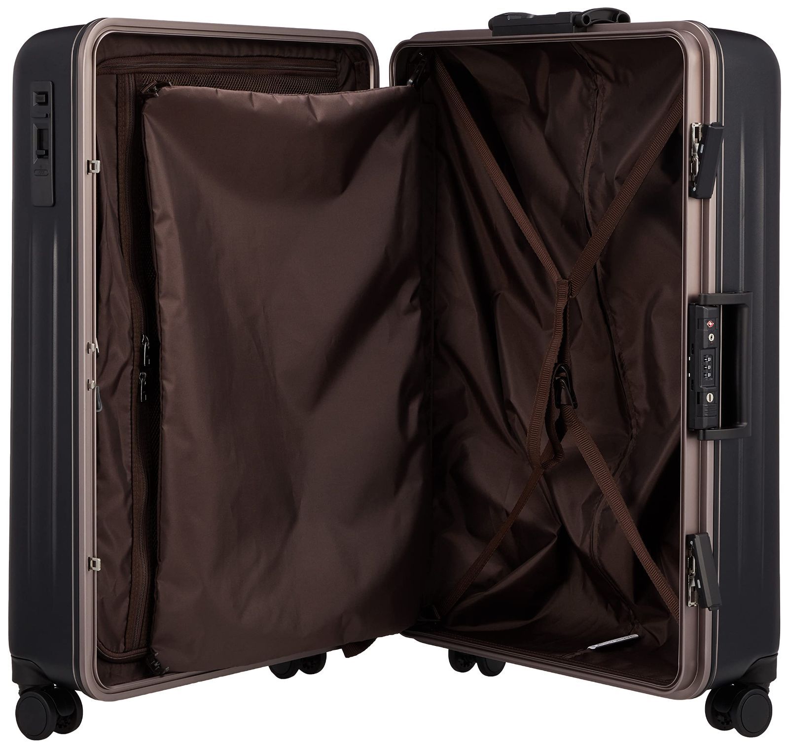 和風の ゼログラ ZER1143 ZEROGRA 74 超軽量フレームスーツケース cm 5.1kg シフレ マットブラック 【最安値新登場】