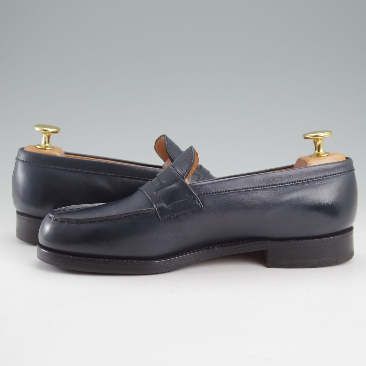  上 J.M.ウエストン レディース 3 C 定価 156 200- ツリー付 コインローファー 180 82ラスト 紺 Weston ウェストン n 897 ローファー 革靴 靴