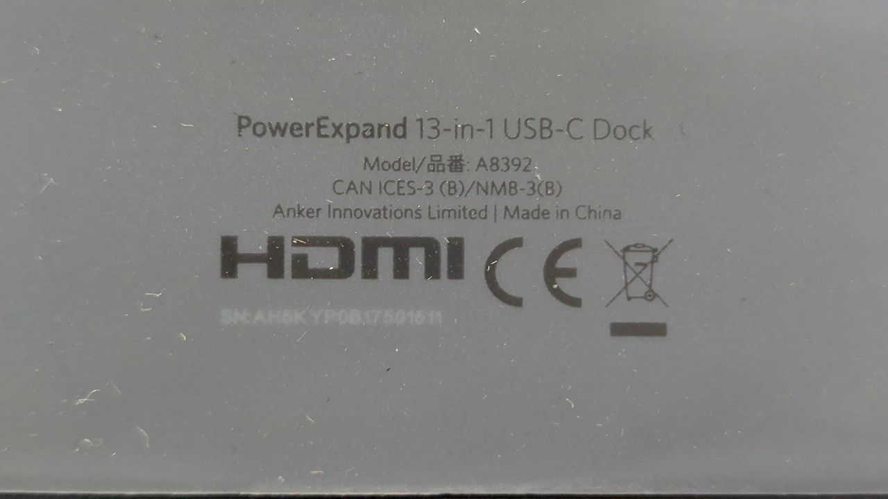 ★状態良好美品★ Anker アンカー PowerExpand 13-in-1 USB-C Dock ドッキングステーション 85W出力 4K対応  A8392 ★