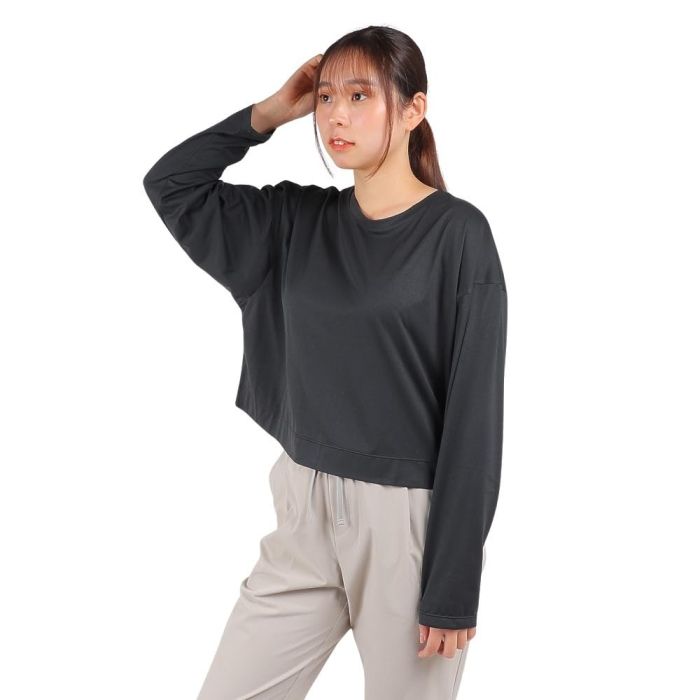 【新品・5営業日で発送】DANSKIN(ダンスキン) SUPPLESKIN_L／S_TOP (DC523104) 色 : ブラック サイズ : M