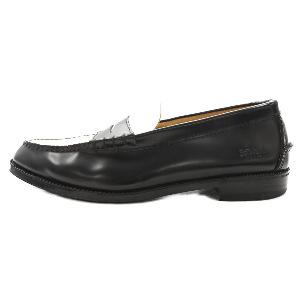 KENFORD (ケンフォード) COMBI LOAFERS / BLACK WHITE レザーローファー ブラック/ホワイト