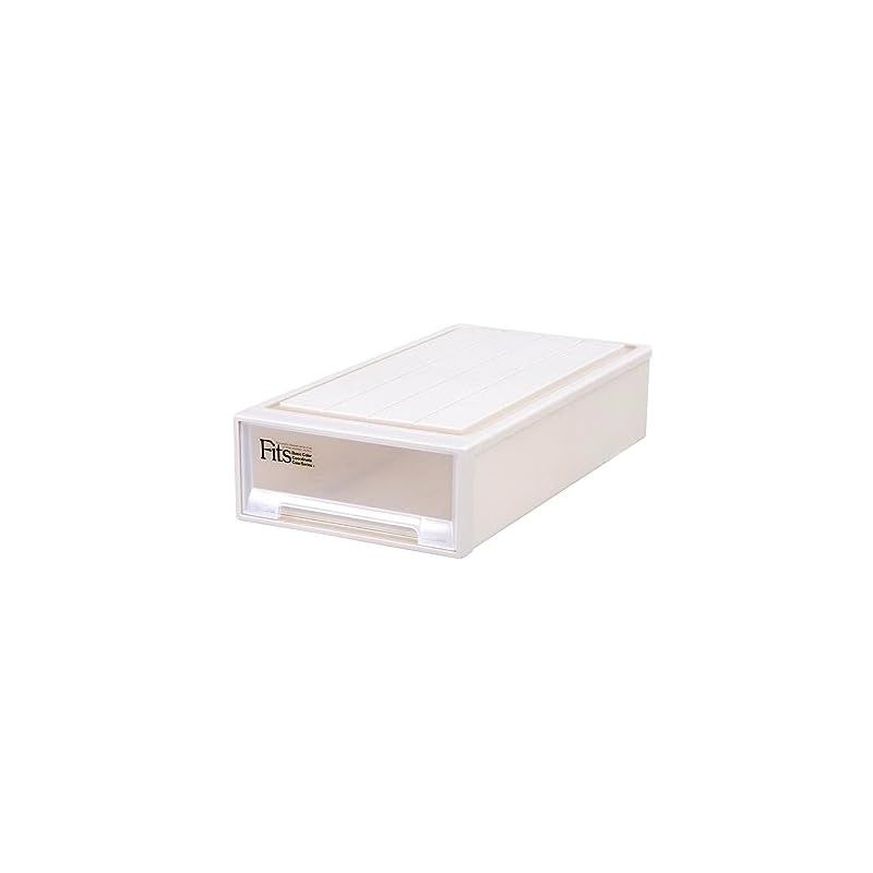 天馬 収納ボックス フィッツケース 押入れ 幅39×奥行74×高さ18cm 収納ケース たわみにくい 衣装ケース 日本製 【色 カプチーノ】 【サイズ スリム】 0