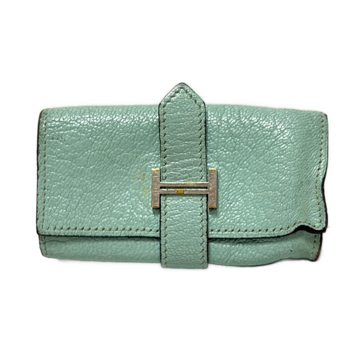 HERMÈS エルメス ベアン キーケース シェーブル アクア 4連フック HERMES(エルメス) キーケース ベアン アクア 4連フック/新型金具