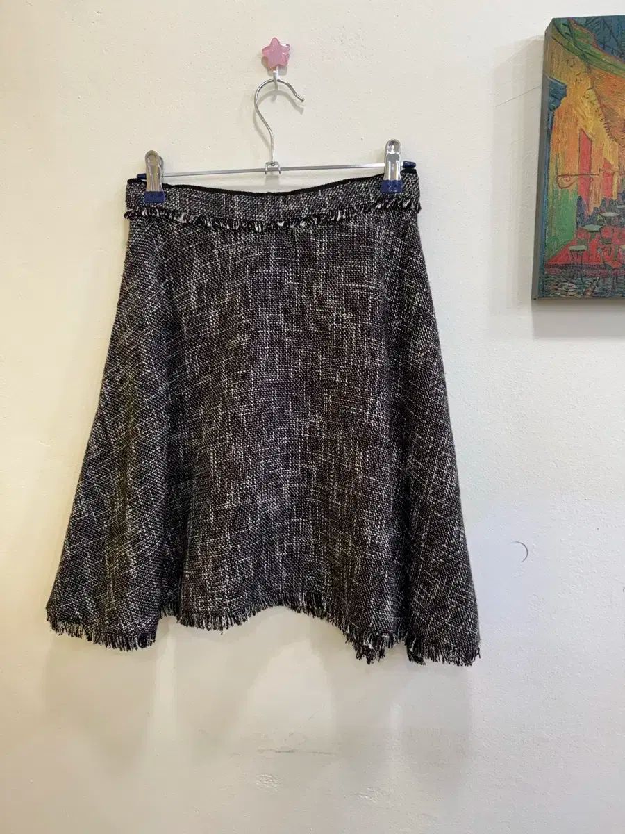 LINEラインツイードフ スカート