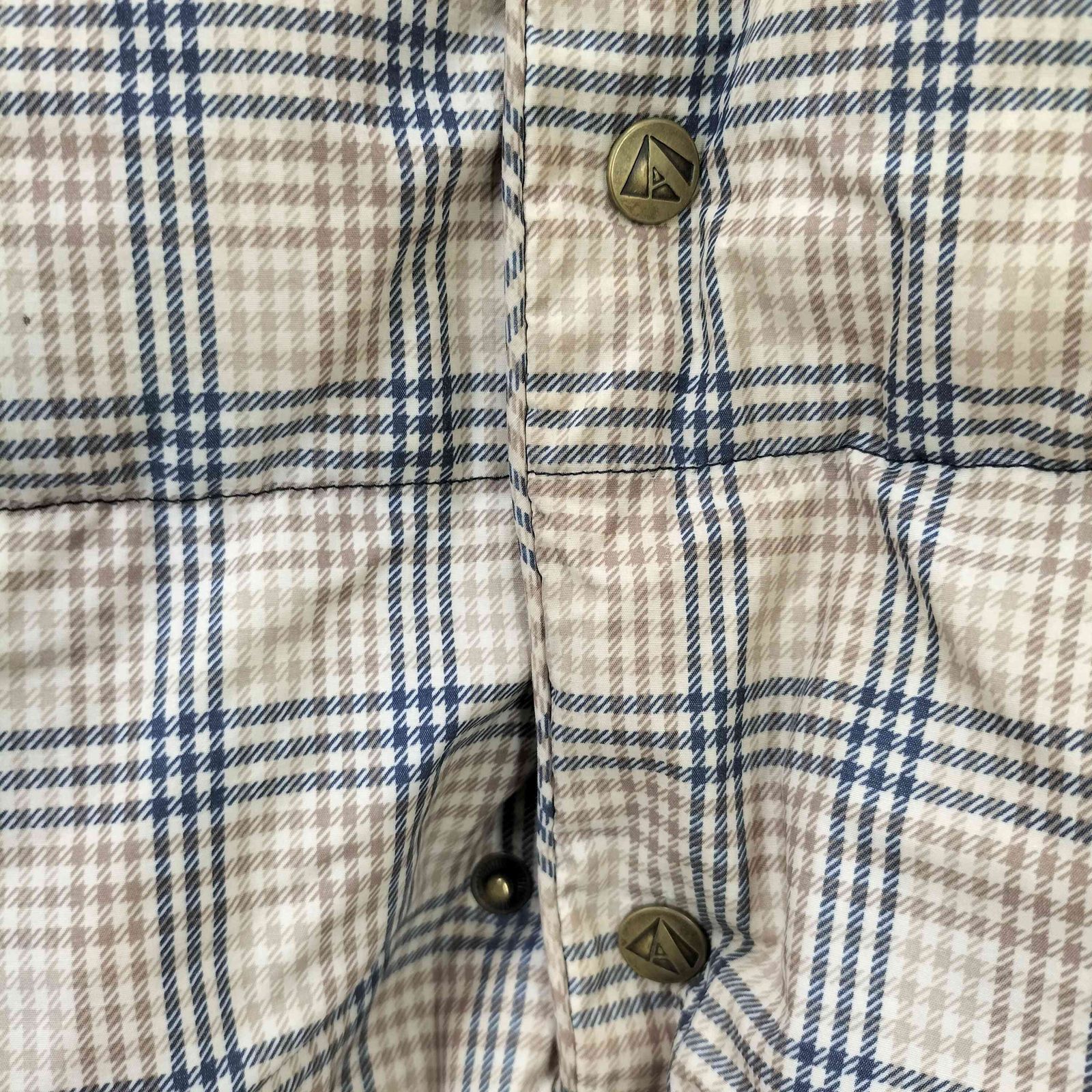 アクアスキュータム AQUASCUTUM チェック柄ダウンベスト メンズ M~L