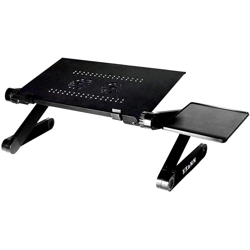 KKaMM ノートパソコンスタンド パソコンデスク PCスタンド 折りたたみ式 アルミ製 42cm デュアルファン付き 1