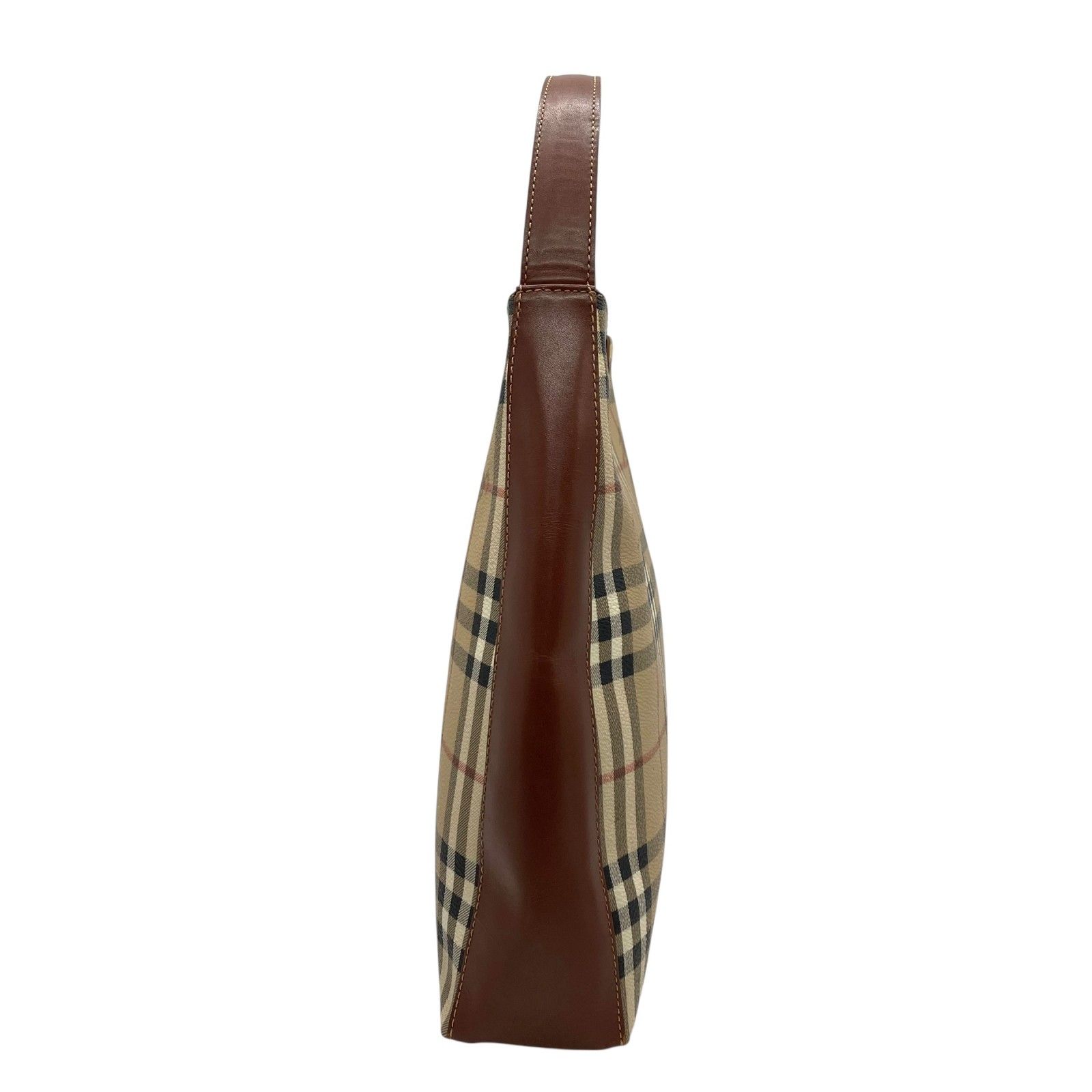 バーバリーロンドン ノバチェック ショルダーバッグ 斜めがけ PVC 美品 BURBERRY バーバリー ノバチェック シャドーホース ワン