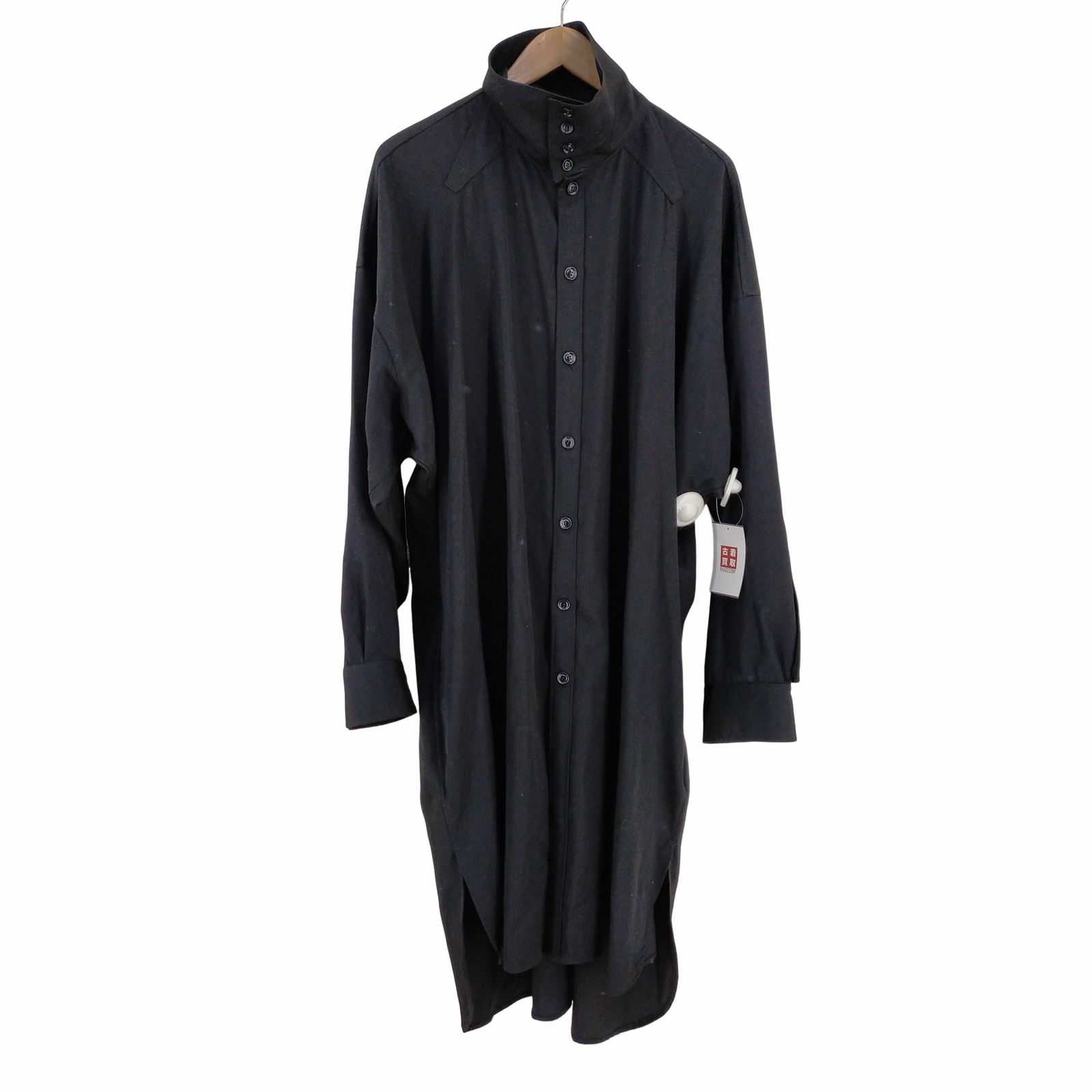 Yohji Yamamotoプールオム 19ss スタンドカラー ロングシャツ Yohji Yamamotoプールオム 19ss スタンドカラー ロングシャツ