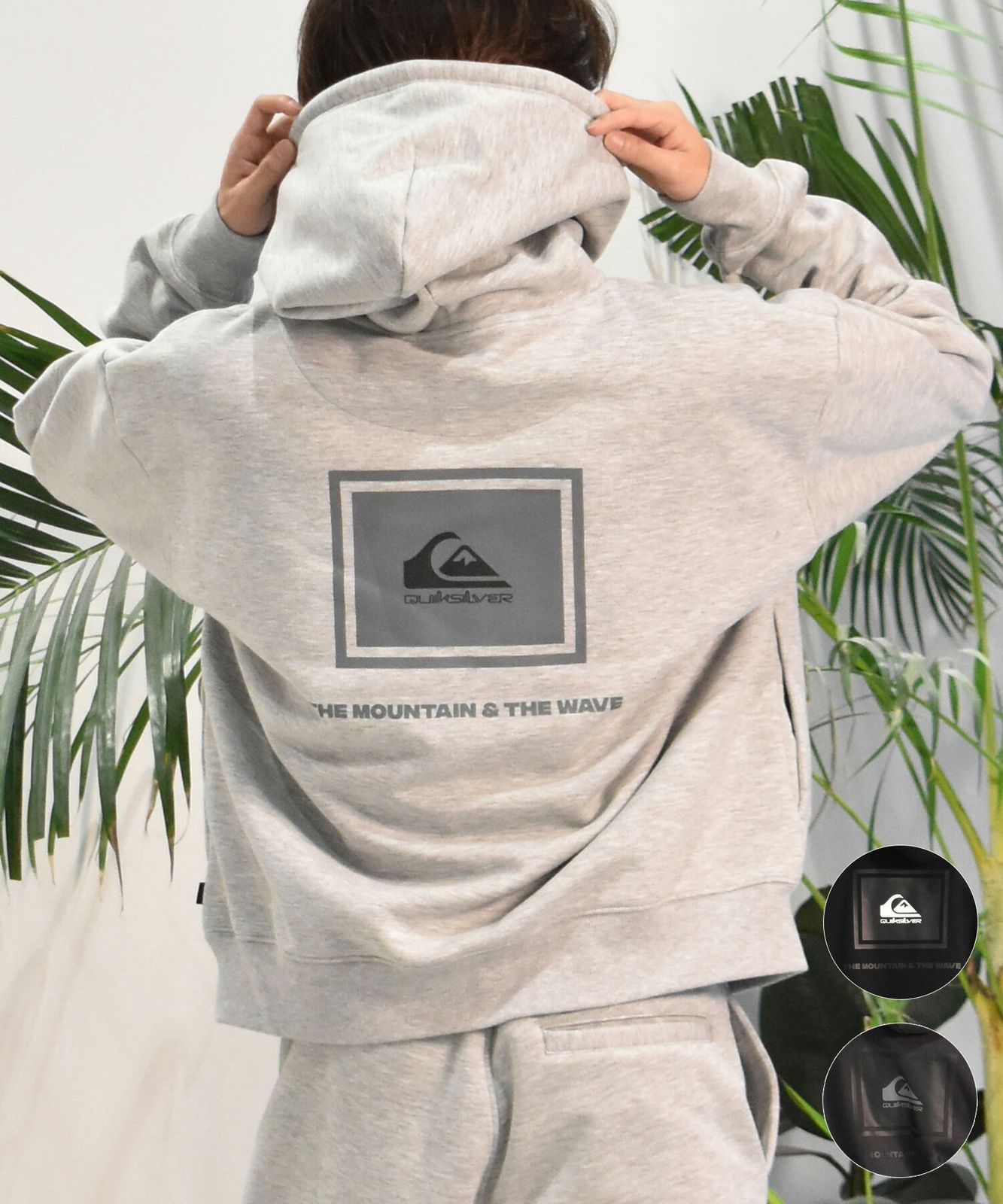 【ムラスポ公式】新品 QUIKSILVER クイックシルバー プルオーバー パーカー メンズ ボンディング バックプリント 撥水 防風 保温 QPO244605M ムラサキスポーツ限定