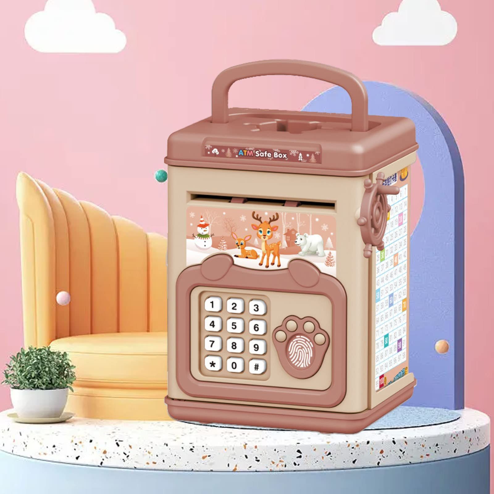 貯金箱 子供を大切にするセラミック貯金箱 クリスマス 誕生日プレゼント 子供向け 貯金箱 銀行貯蓄銀行パンダの形の貯金箱の装飾品セラミック貯金箱、貯金箱 子供の紙幣とコイン貯金箱 子供 数量限定】音楽付け 現金コイン収納 現金金庫 暗号開け ミニ金庫 電子コイン銀行 ...