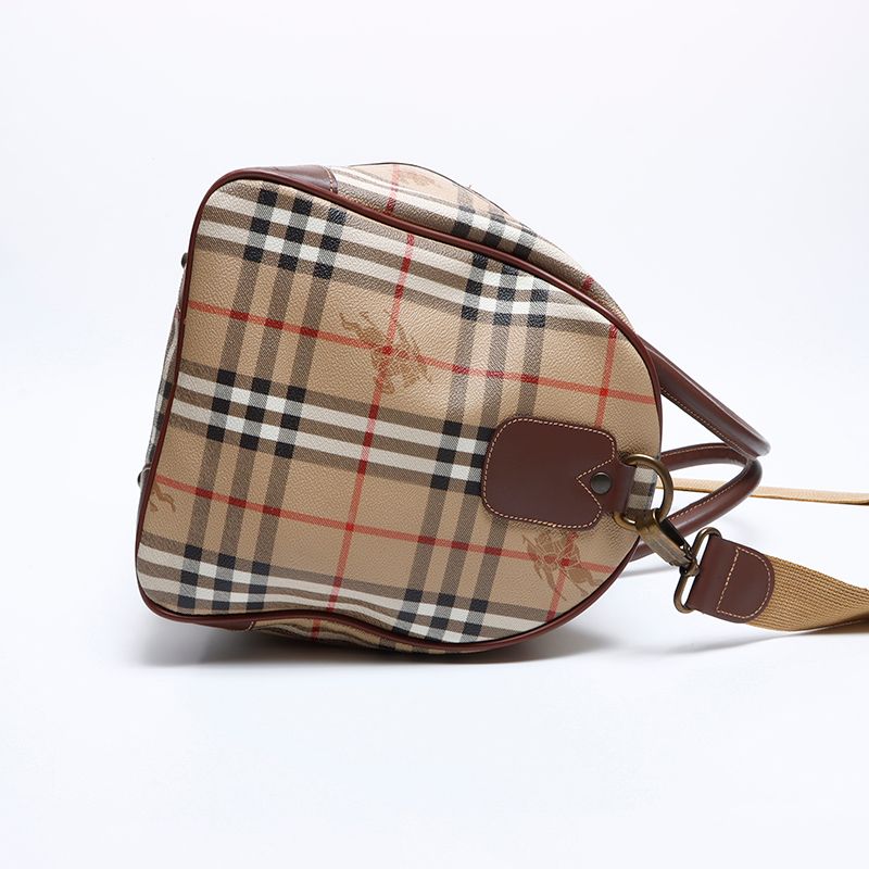バーバリーボストンバッグ　ノバチェックPVC BURBERRY バーバリー ボストンバッグ ノバチェック PVC - メルカリ