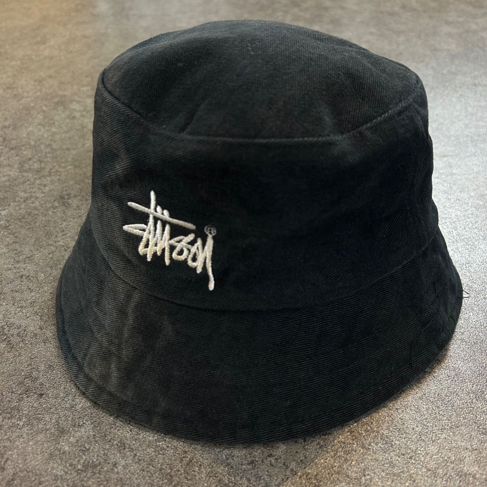 美品！80s Stüssy 黒 バケットハット Stussy バケットハット 黒 - メルカリ