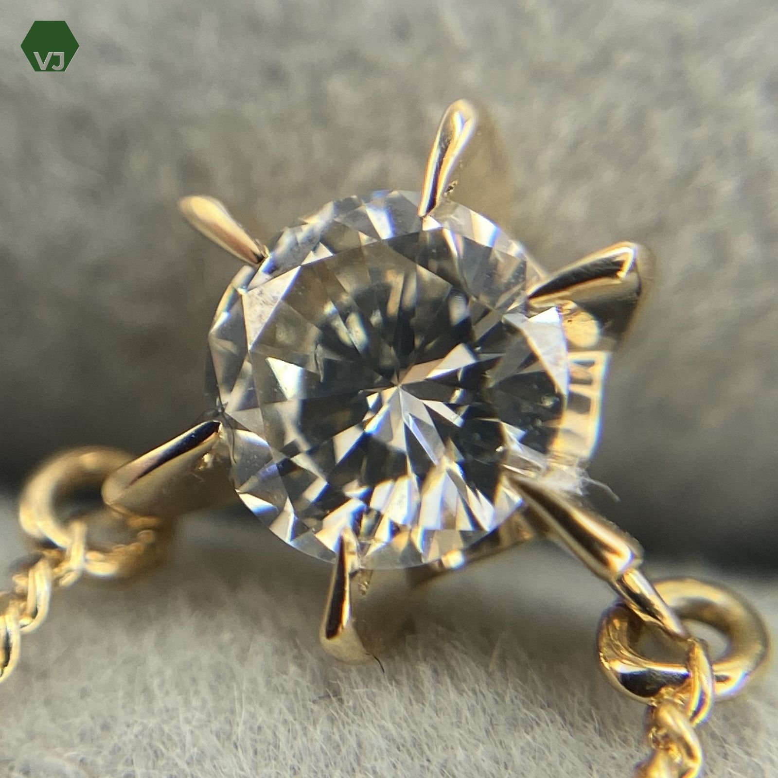 22-21】一粒ダイヤモンド ネックレス D0.41ct【中古】【K18YG】【約40 