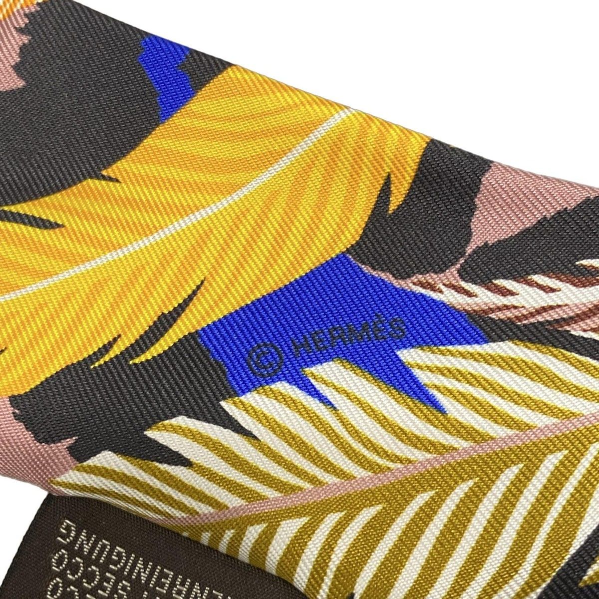HERMES(エルメス) スカーフ ツイリー ブルー×オレンジ×マルチ