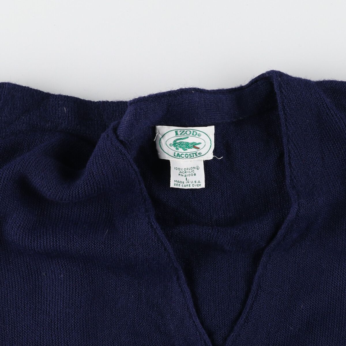 古着 80年代 ラコステ LACOSTE IZOD アクリルニットカーディガン USA製