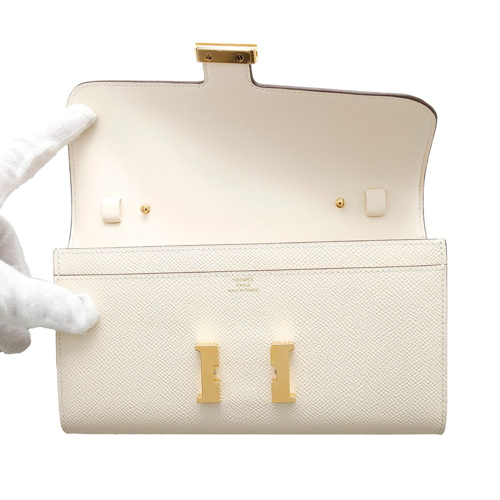 美品 エルメス HERMES コンスタンスロング トゥーゴー 二つ折り 長財布 エプソン ナタ U刻印 シルバー 金具 VLP 90270923 HERMES エルメス コンスタンスロング トゥーゴー バッグ 長財布