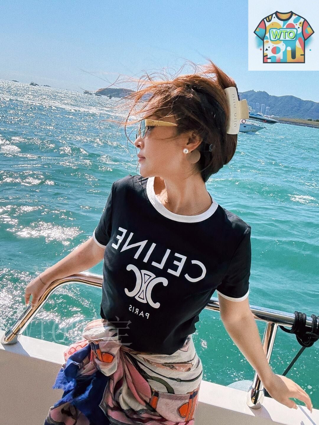 【★国内発送★】CELINE CELINE PARIS Tシャツ org.jpg
