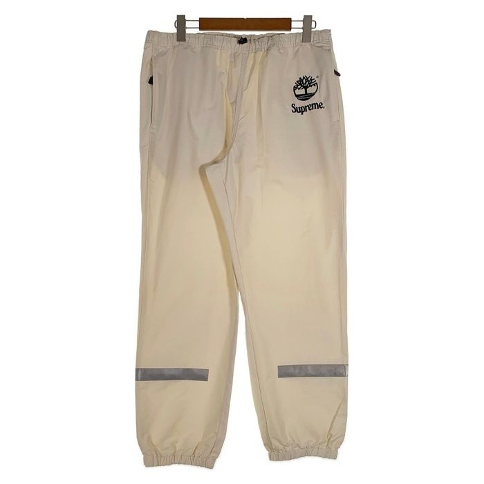 SUPREME シュプリーム 21SS Timberland ティンバーランド Reflective Taping Track Pant リフレクティブテーピング トラックパンツ アイボリー Size XL