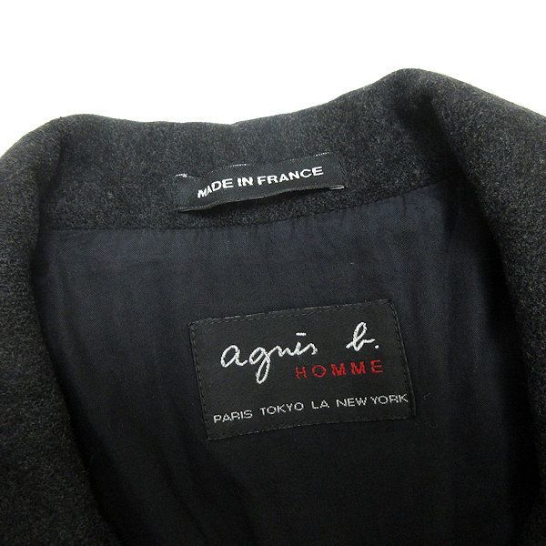 希少✨　美品✨　アニエスベー　フランス製　ウールコート　ビンテージ　90s agnes b.】Made in France 70-80's 100% Wool Belted Long Coat
