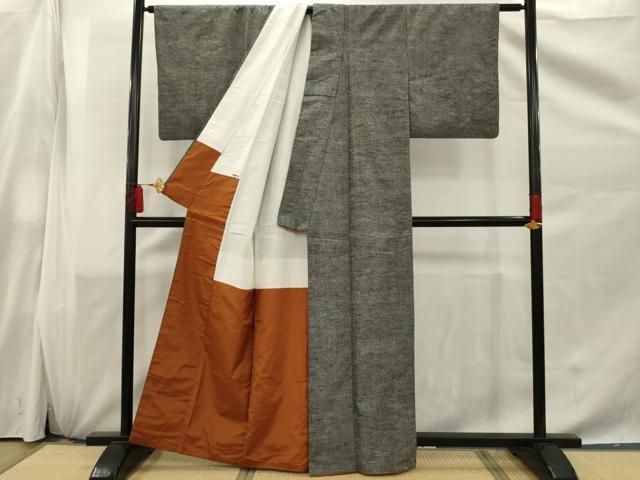 平和屋着物□上質な紬 霞文 正絹 逸品 AAAU5030sx