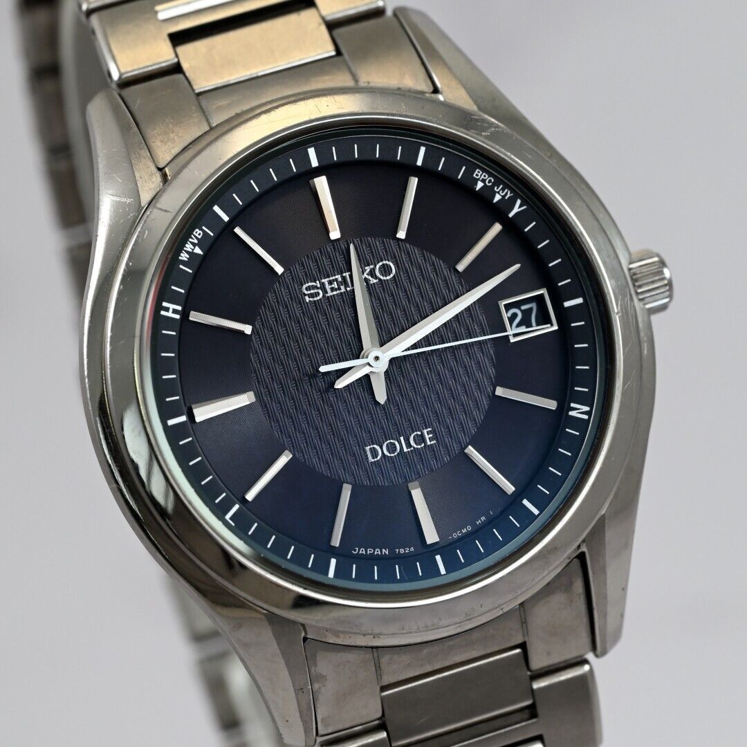 SEIKOセイコー ドルチェ Dolce SADZ187 チタンTitanium Date 電波ソーラー Radio Wave Solar Men's  Watch Ref.7B24-0BM0 - メルカリ