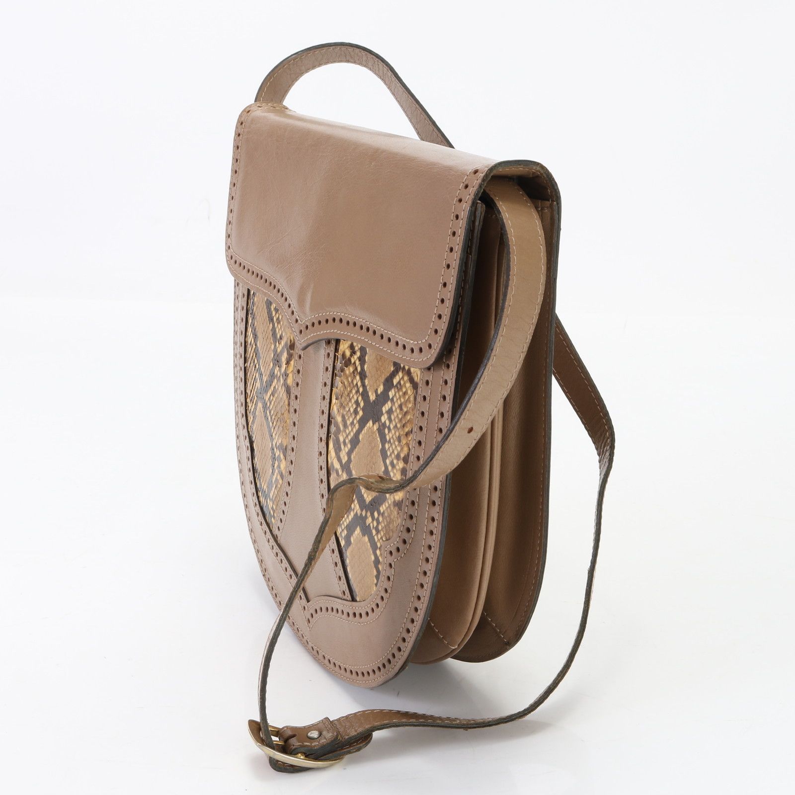 ヴィンテージ イヴ サンローラン YSL パイソン レザー ショルダー 