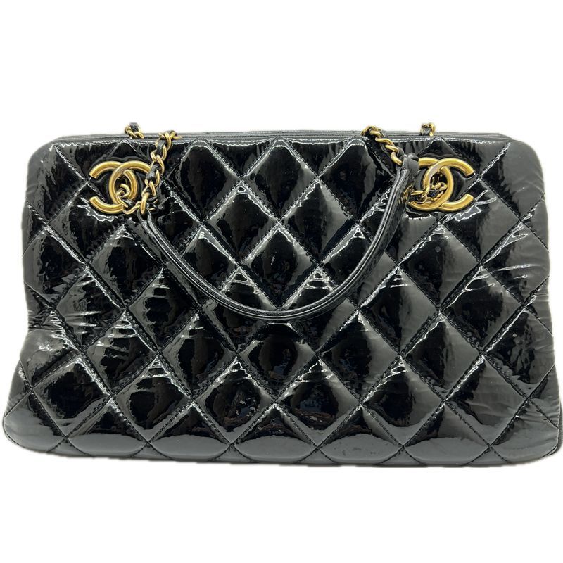 CHANEL シャネル チェーンショルダーバッグ パテント エナメル