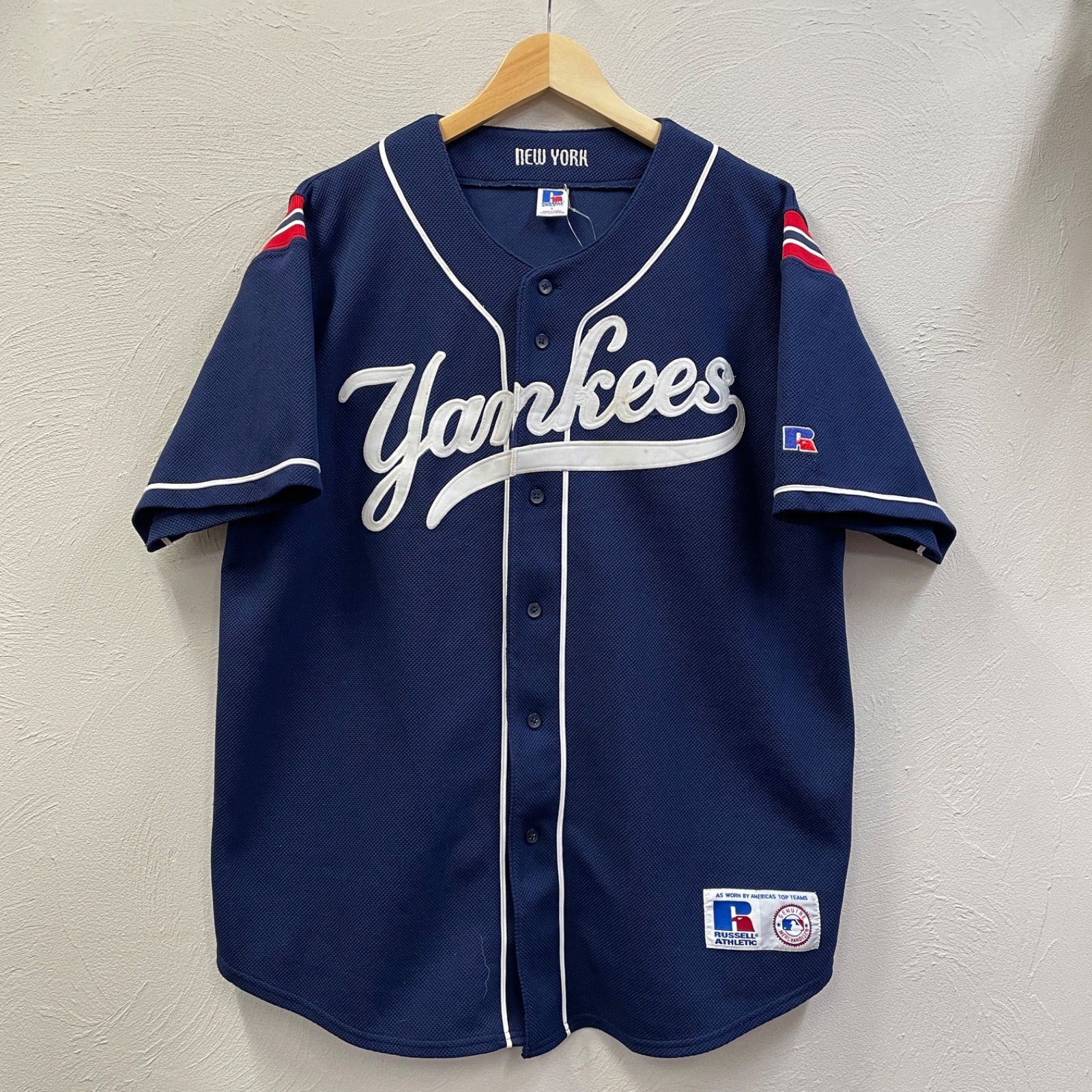NEW YORK YANKEES ベースボールシャツ RUSSELL製