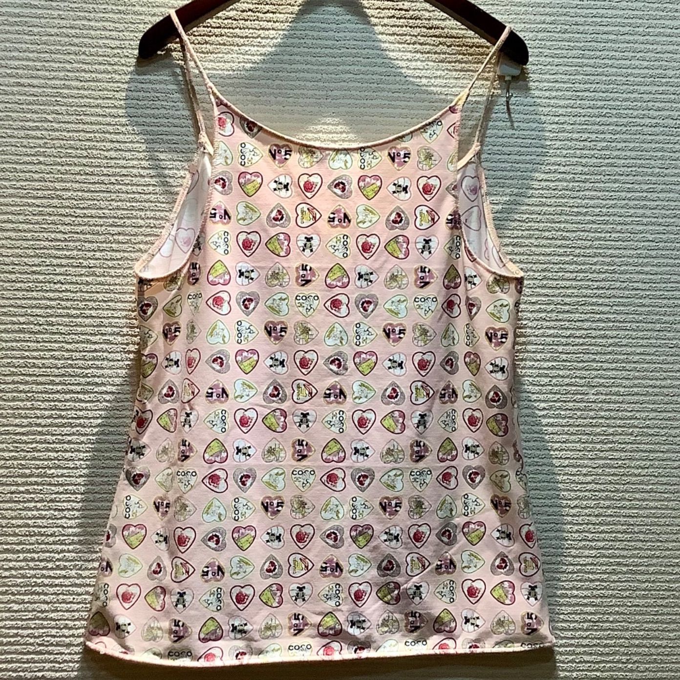 シャネル CHANEL 06P バレンタイン ハート キャミソール タンクトップ ピンク 42 N966 T160
