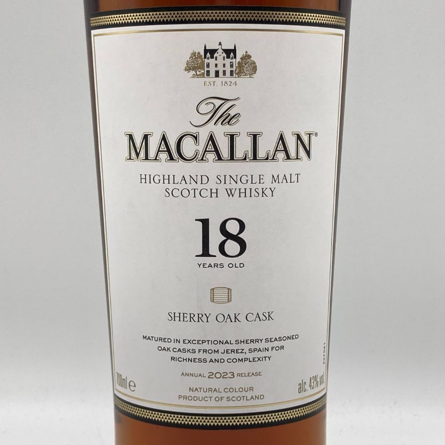 マッカラン 18年 シェリーオークカスク 2023 700ml 43%【F2】 ザ