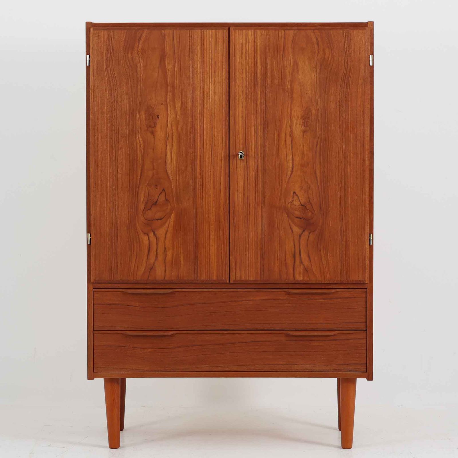 収納キャビネット チーク 幅78cm デンマーク製 北欧ビンテージ家具 木製 食器棚 収納家具 キャビネット 北欧インテリア|DK18510