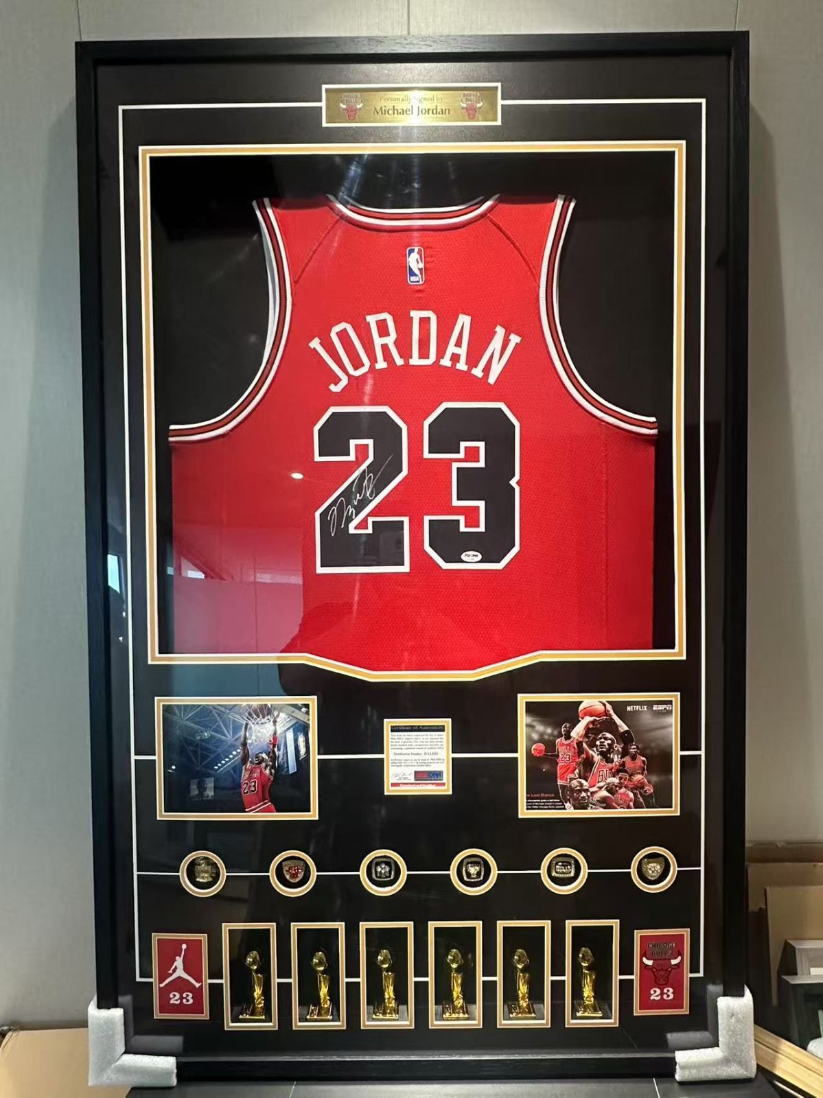 t*7様 UPPER DECK マイケルジョーダン　直筆サイン入りユニフォーム 額入り】マイケル・ジョーダン 直筆サイン入り 1989オールスター