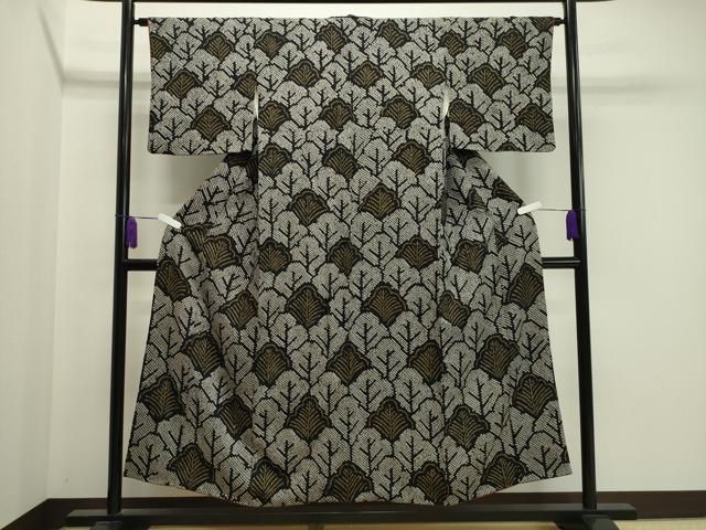 平和屋着物 上質な小紋 総絞り 草木文 金彩 正絹 CAAX5950gh