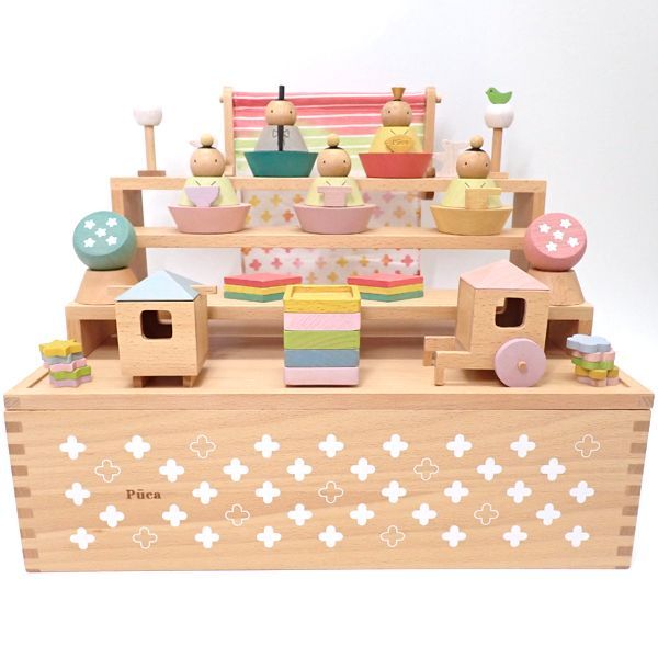新品同様★木製　ひな人形 新品同様☆木製 ひな人形 （新品同様☆木製 ひな人形 放っ）
