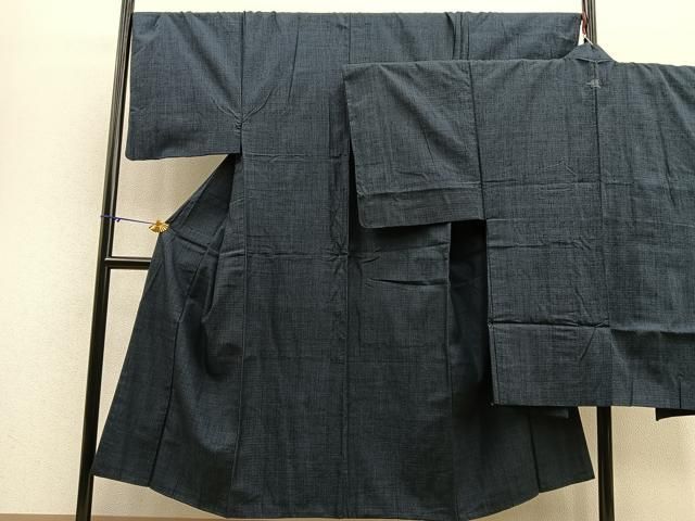 平和屋着物男性　紬　アンサンブル　亀甲文様　正絹　逸品　BAAN8037pk