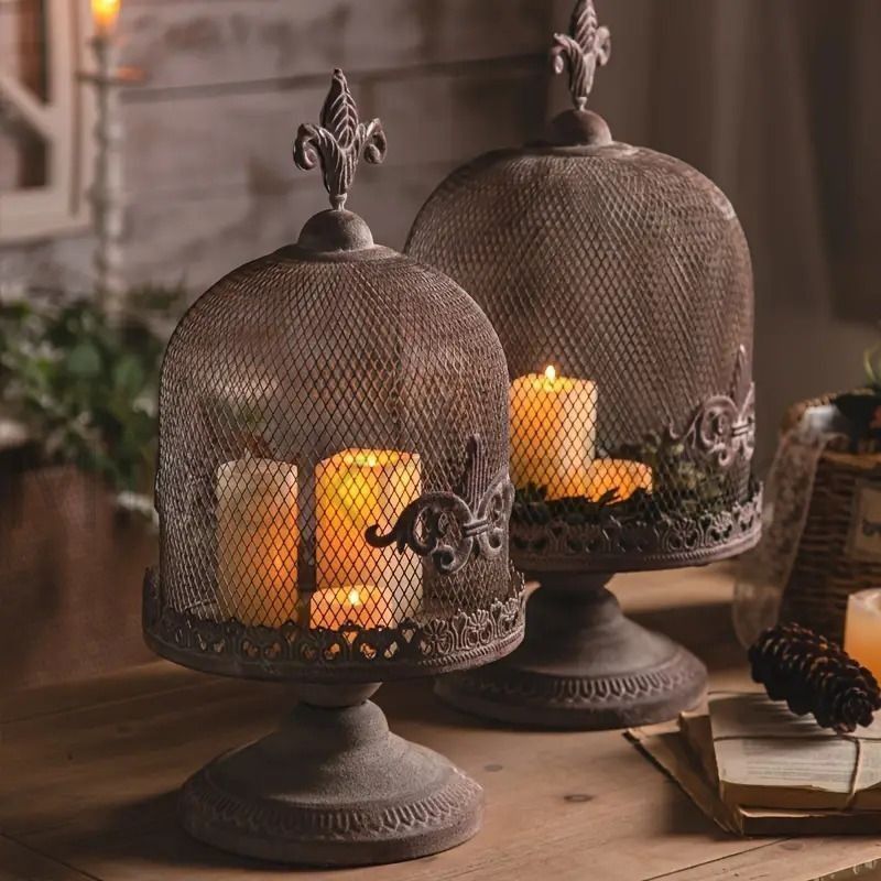 ☆アンティークメタルキャンドル吊り下げスタイル2個セット ☆アンティークメタルキャンドル吊り下げスタイル2個セット