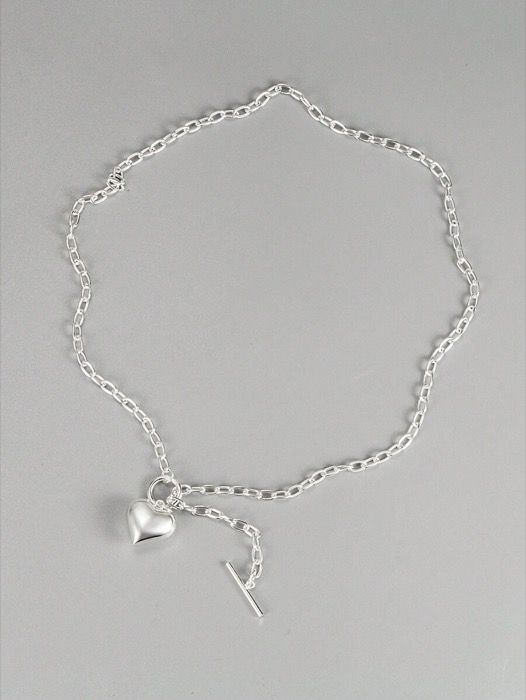 ジュエリー レディース ネックレス ペンダント レトロ S925 純銀ブームハートペンダントネックレス 韓国風シンプルな鎖骨チェーンジュエリー 夏向け